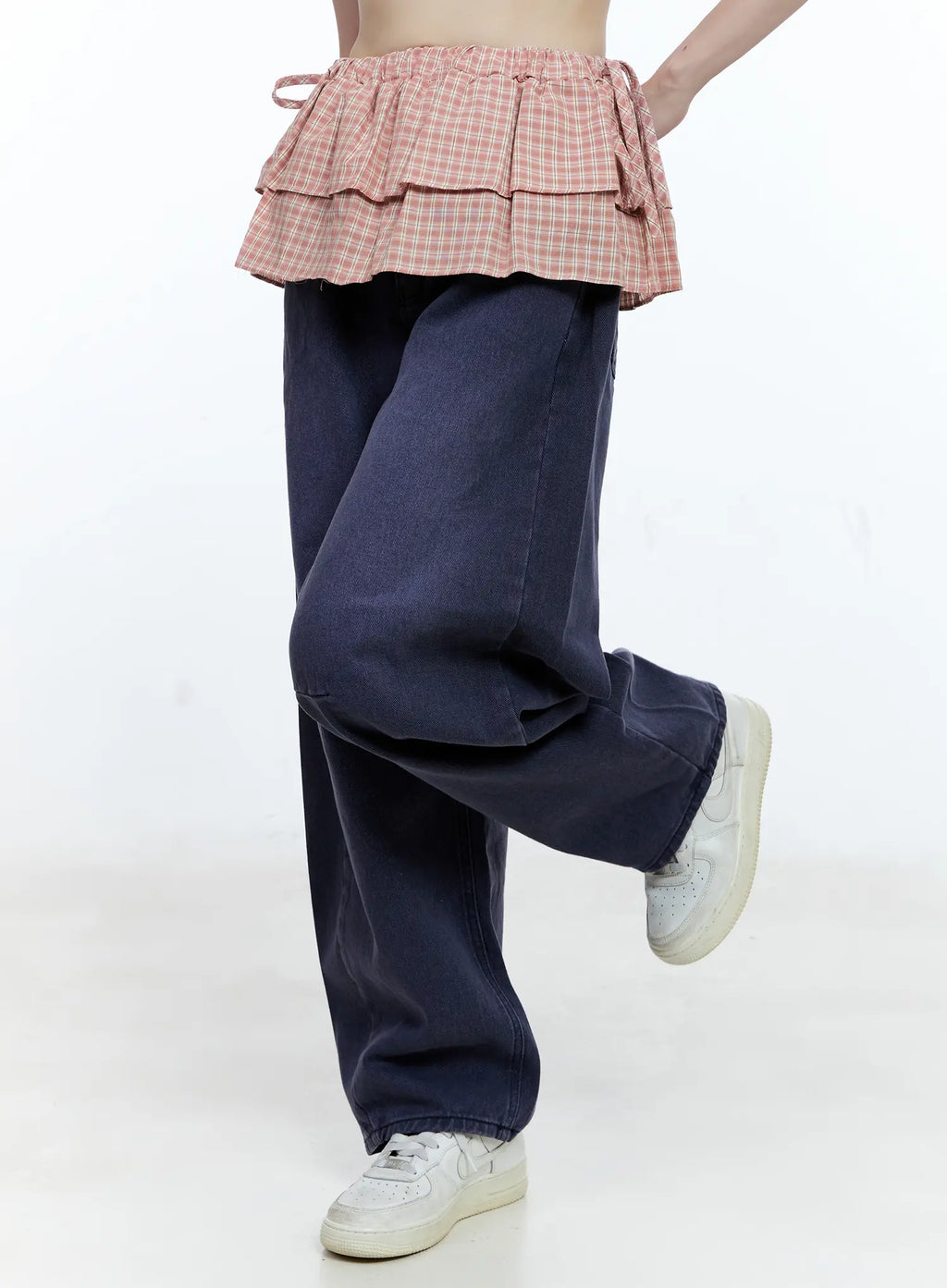 Plaid Layered Wrap Mini Skirt CG507