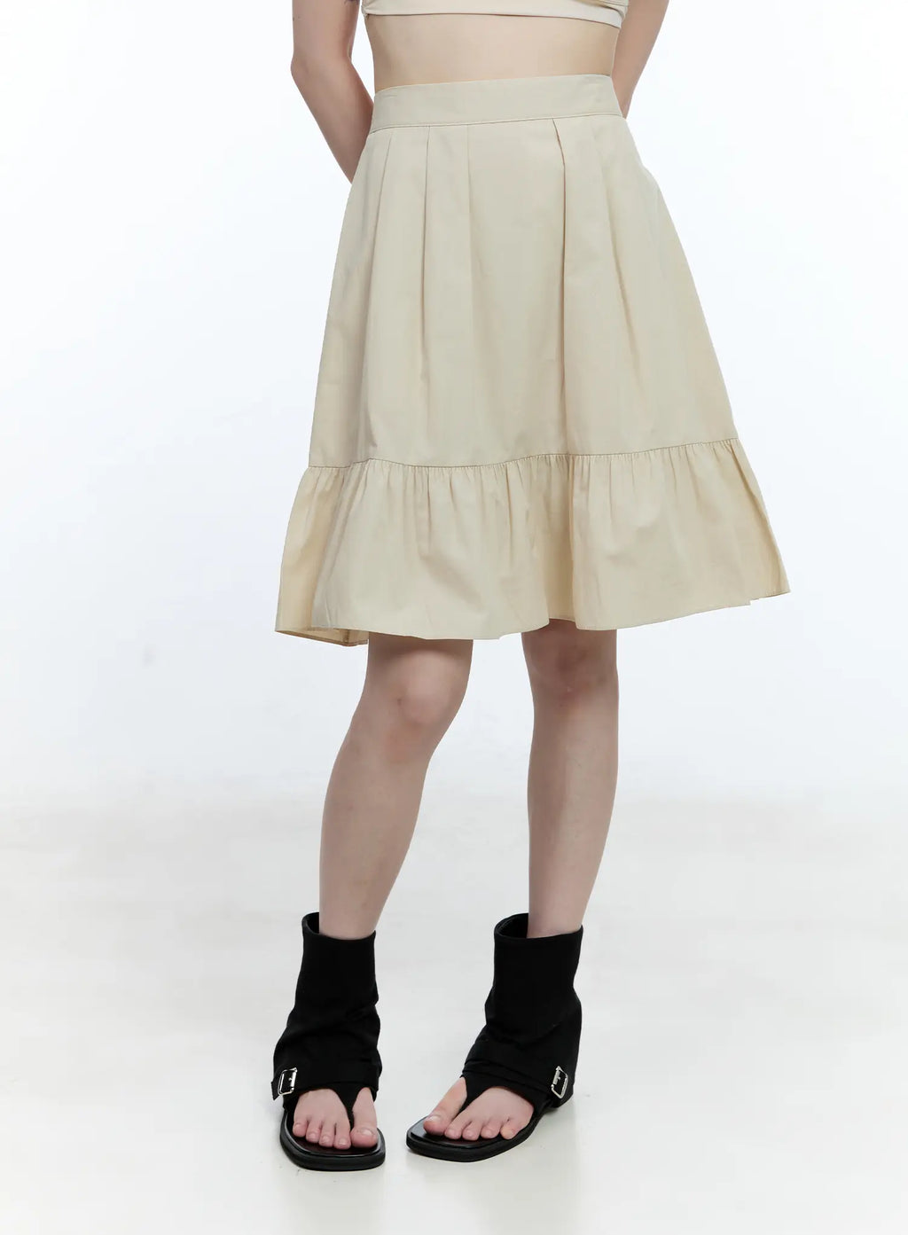 Cotton Tiered Midi Skirt CG507