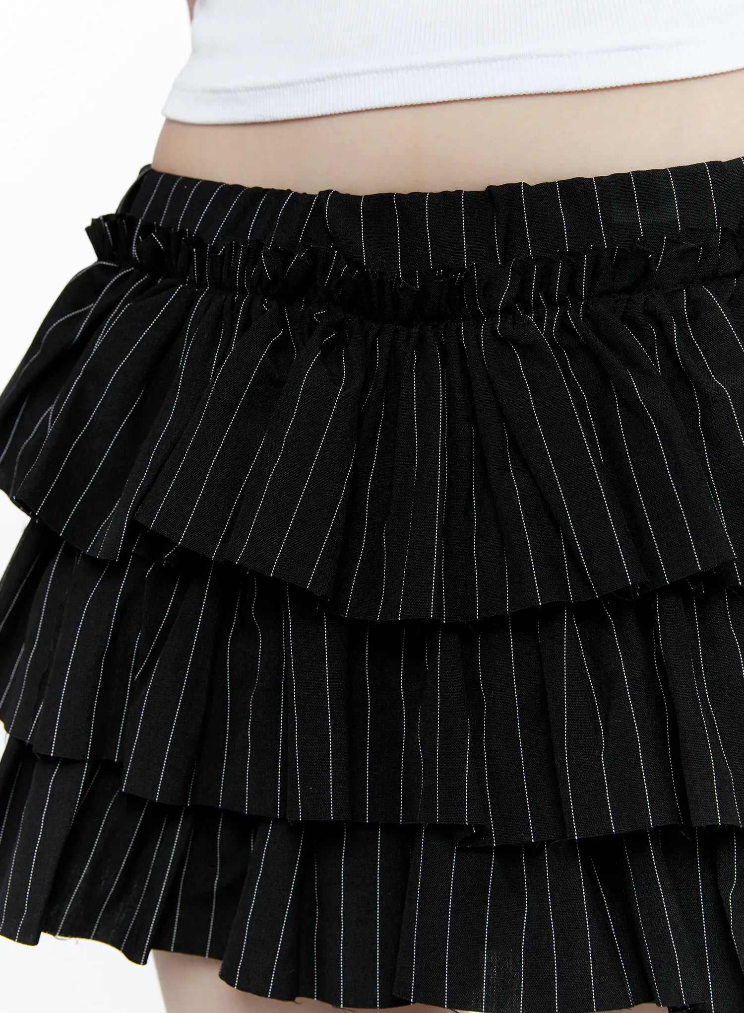 Tiered Stripe Mini Skirt CG507
