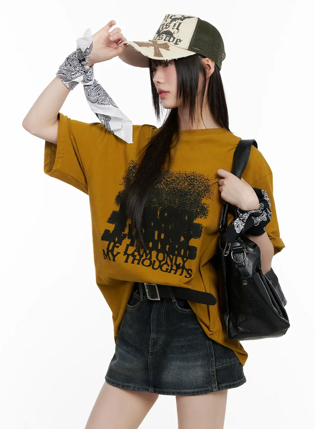 Vintage Wash Denim Mini Skirt IL531